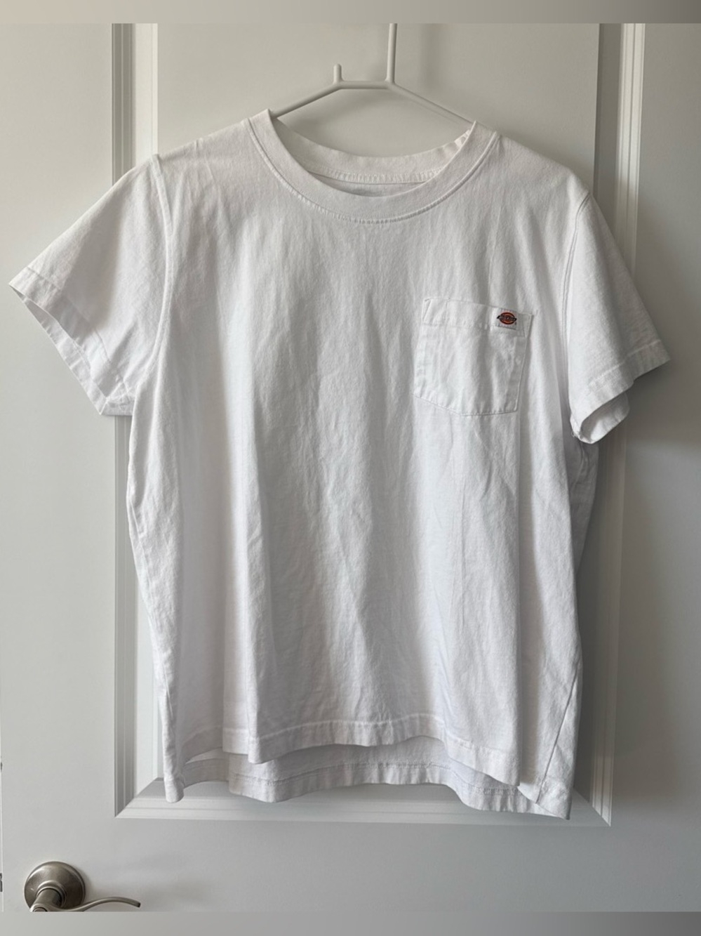 Dickies White Crewneck Pocket Tee with Small Logo